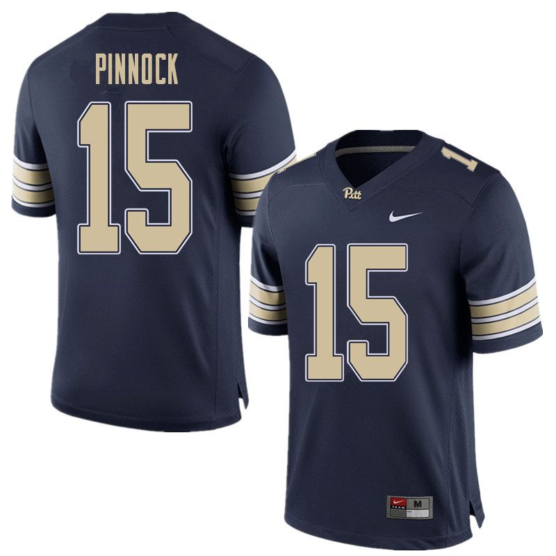 Men #15 Jason Pinnock Pittsburgh Panthers College Football Jerseys Sale-Home Blue